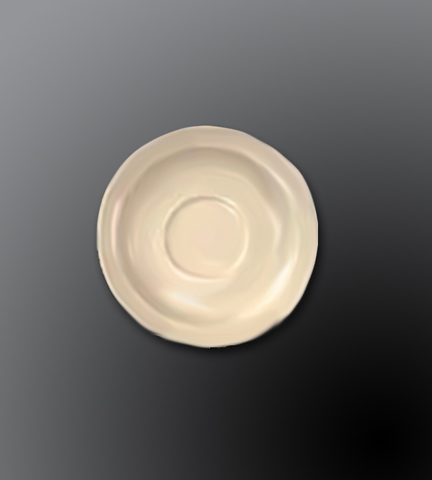 Rolled Edge Ceramic Dinnerware Dover White Saucer 6"